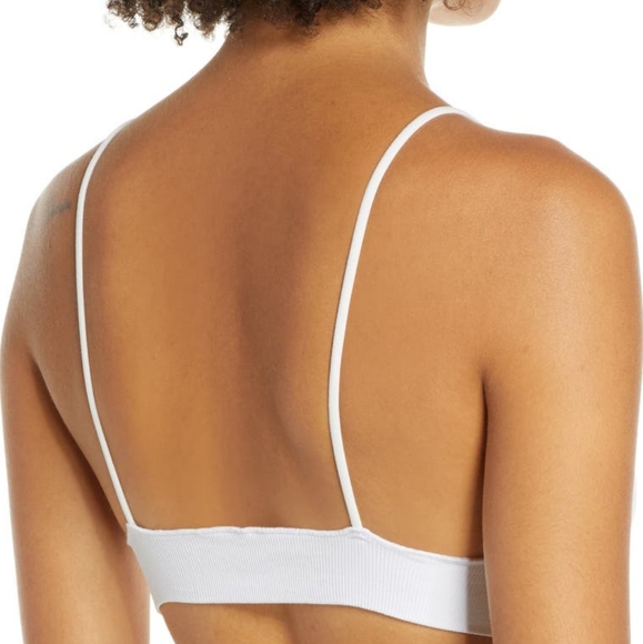 Last 1! Charlee Mesh Trim Bralette White - Picture 4 of 11